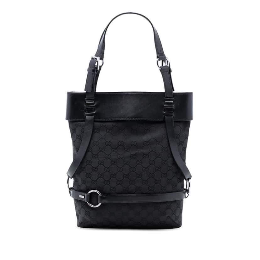 Gucci GG Canvas Tote Black Canvas Good condition - Front View