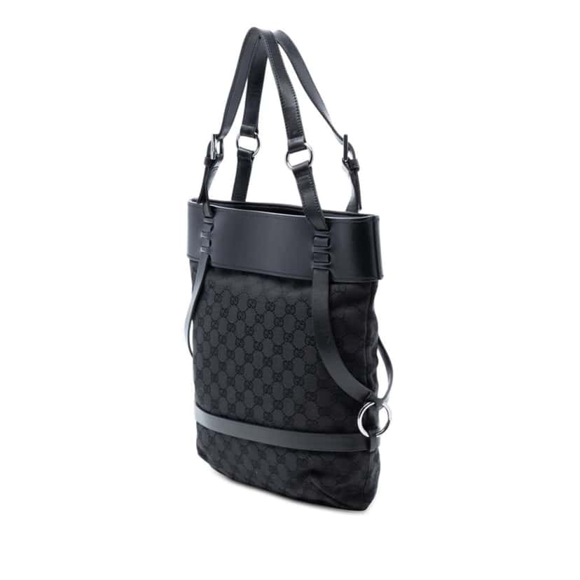 Gucci GG Canvas Tote Black Canvas Good condition - Back View