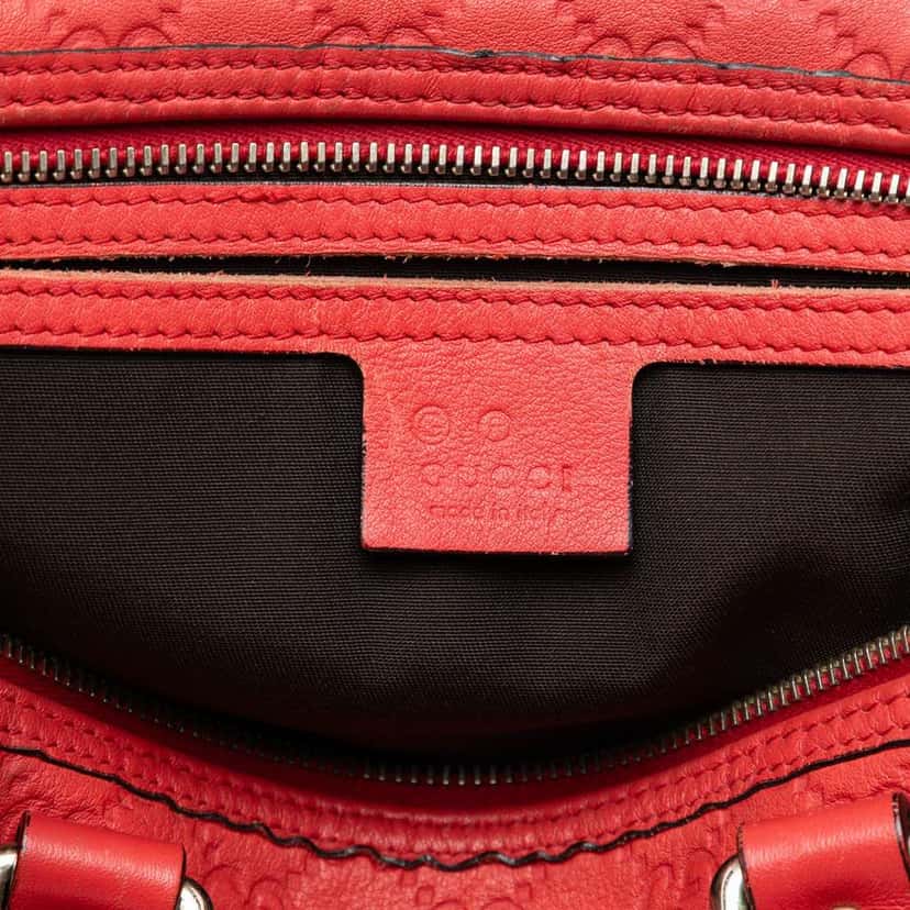 Gucci Medium Guccissima Joy Boston Bag Red Leather Good condition - Box View