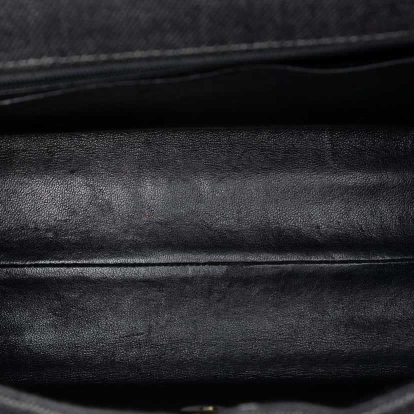 Chanel CC Denim Kelly Top Handle Bag Black Denim Good condition - Model View