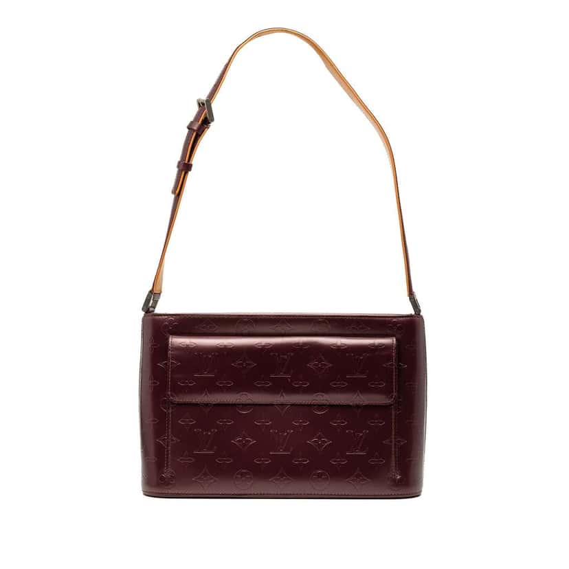 Louis Vuitton Monogram Mat Alston Red Leather Good condition - Front View