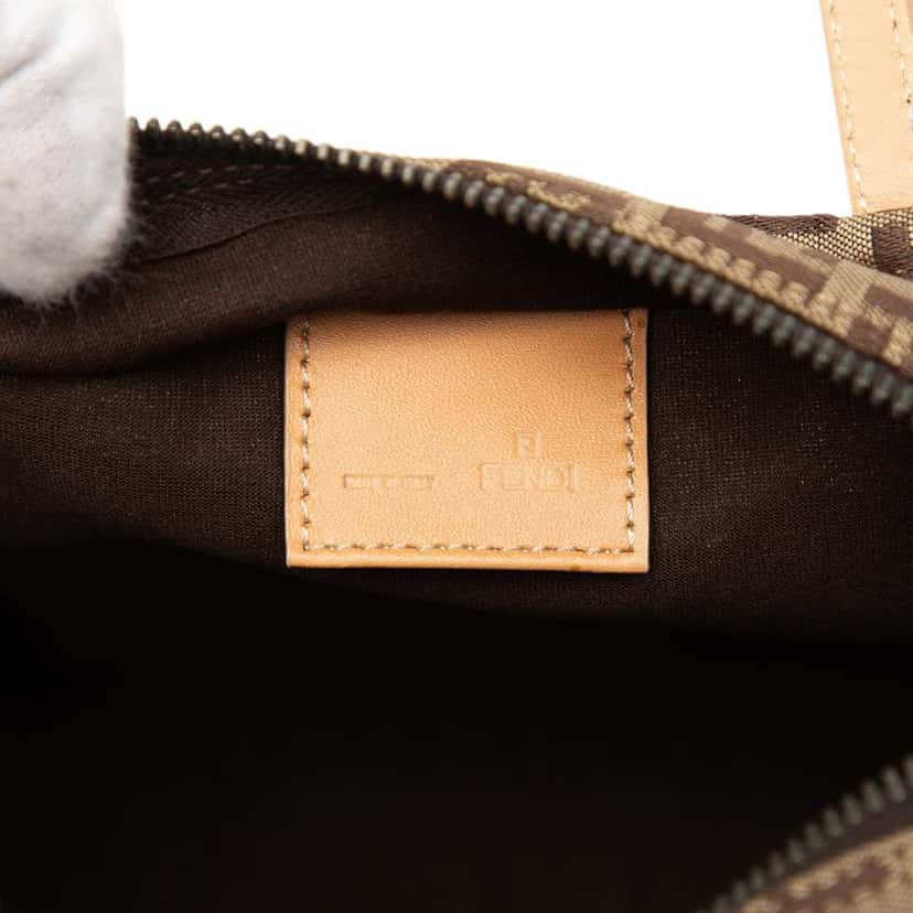 Fendi Zucchino Canvas Handbag Brown Canvas Good condition - Box View