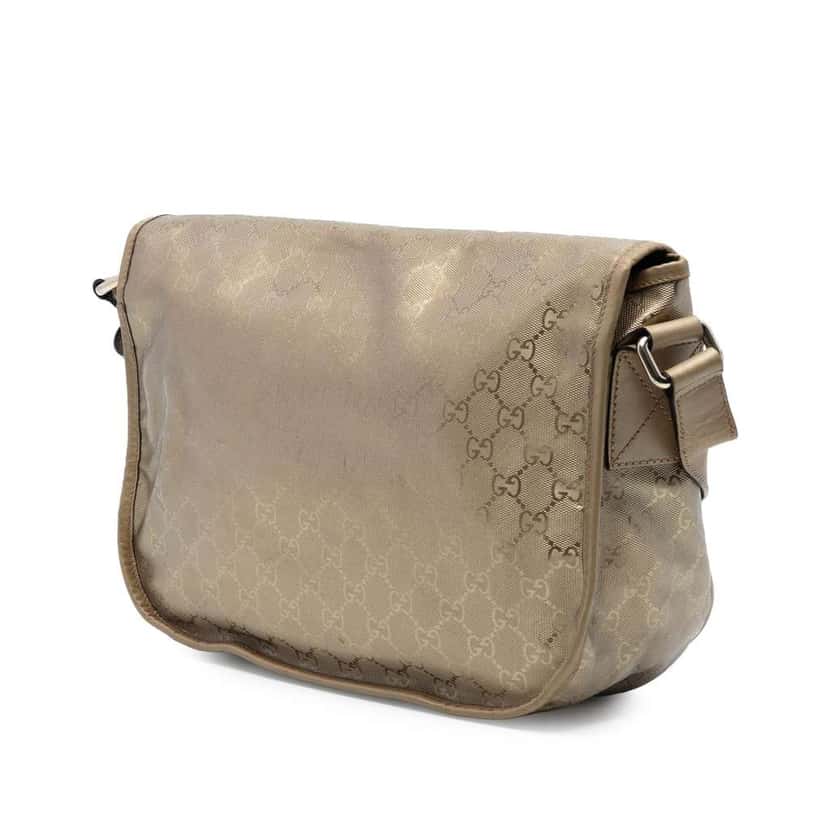 Gucci GG Imprime Crossbody Gold Canvas Good condition - Back View