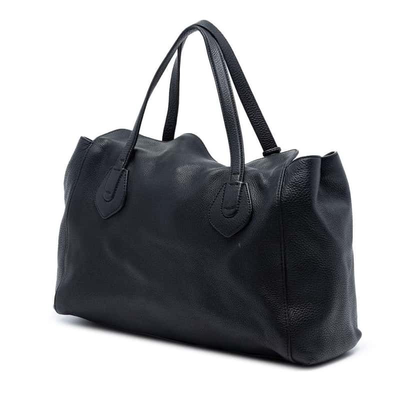 Gucci Pebbled Leather Lady Tassel Tote Black Leather Good condition - Back View