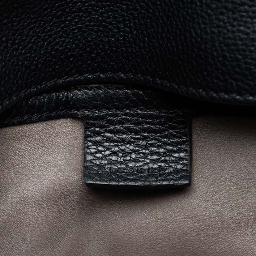 Gucci Pebbled Leather Lady Tassel Tote Black Leather Good condition - Box View