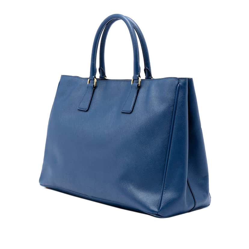 Prada Large Saffiano Lux Galleria Tote Blue Leather Good condition - Back View
