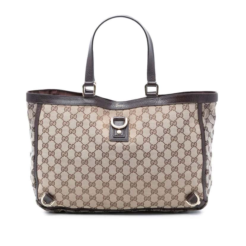 Gucci GG Canvas Abbey D Ring Tote Beige Good condition - Front View