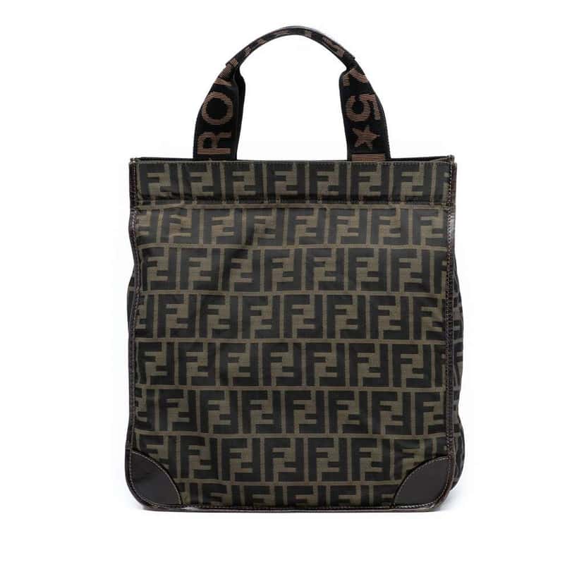 Fendi Zucca Canvas Shopping Tote Brown Canvas Good condition - Front View
