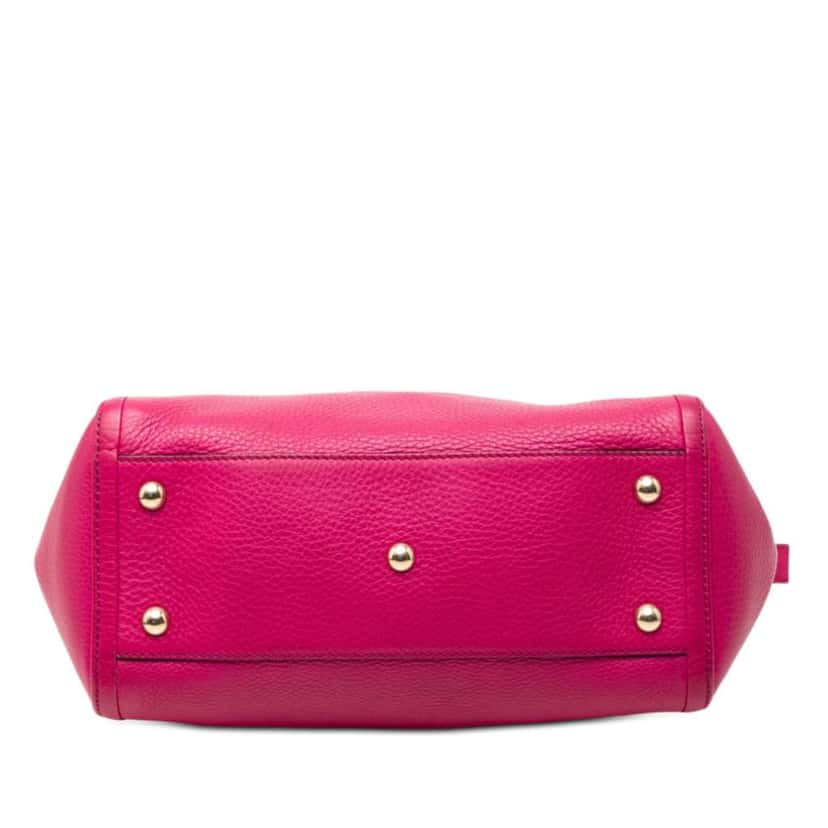 Gucci Small Calfskin Soho Cellarius Satchel Pink Leather Good condition - Inside View