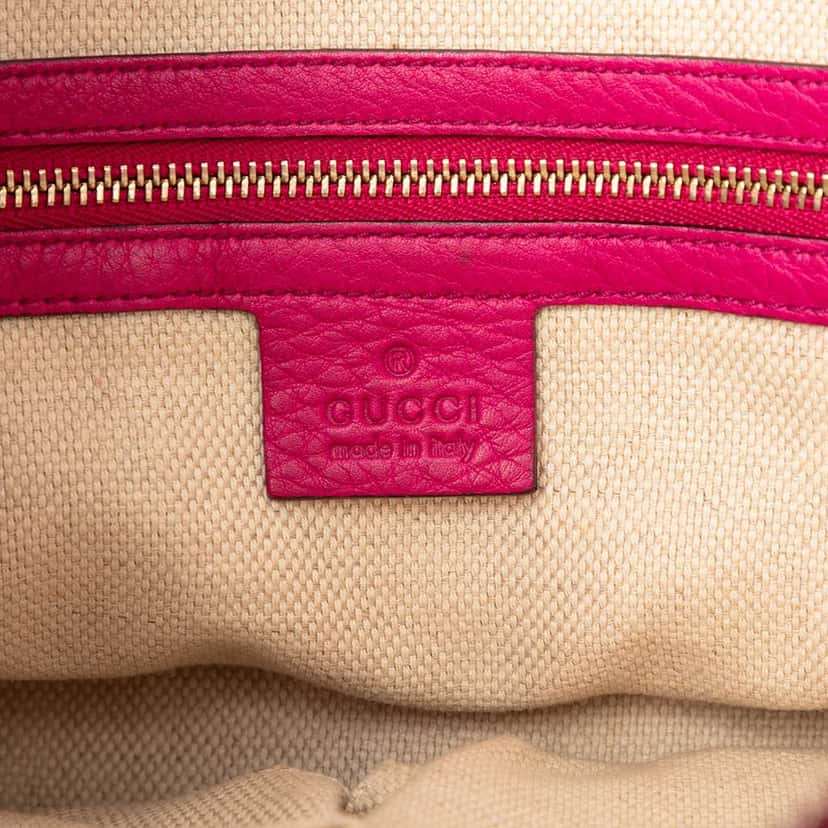 Gucci Small Calfskin Soho Cellarius Satchel Pink Leather Good condition - Box View