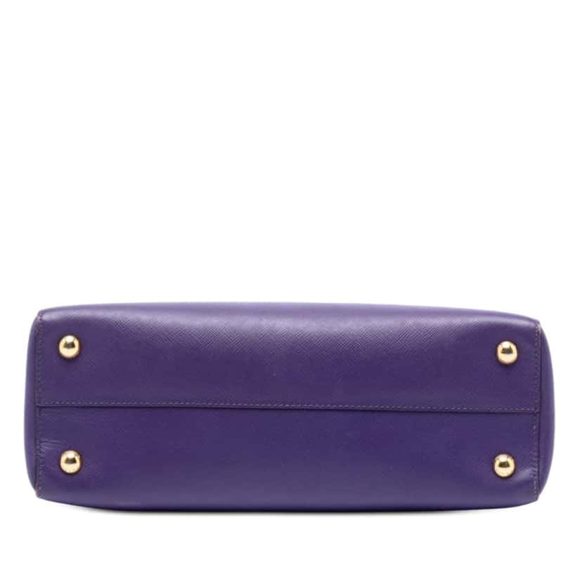 Prada Saffiano Lux Parabole Satchel Purple Leather Good condition - Inside View