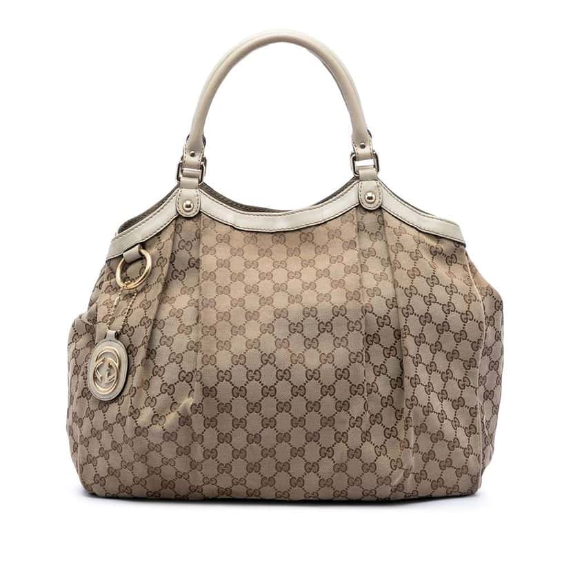 Gucci Large GG Canvas Sukey Tote Beige Good condition - Front View