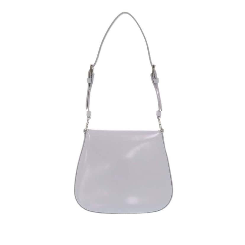 Prada Mini Spazzolato Cleo Crossbody Blue Leather Good condition - Back View