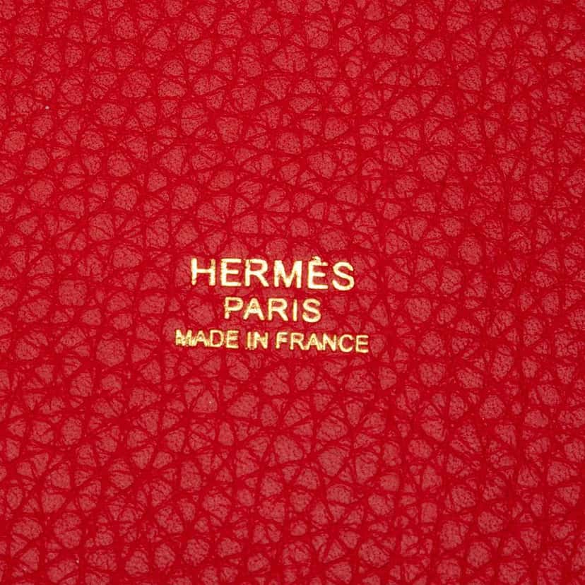 Hermès Clemence Picotin Lock 22 Red Leather Good condition - Box View