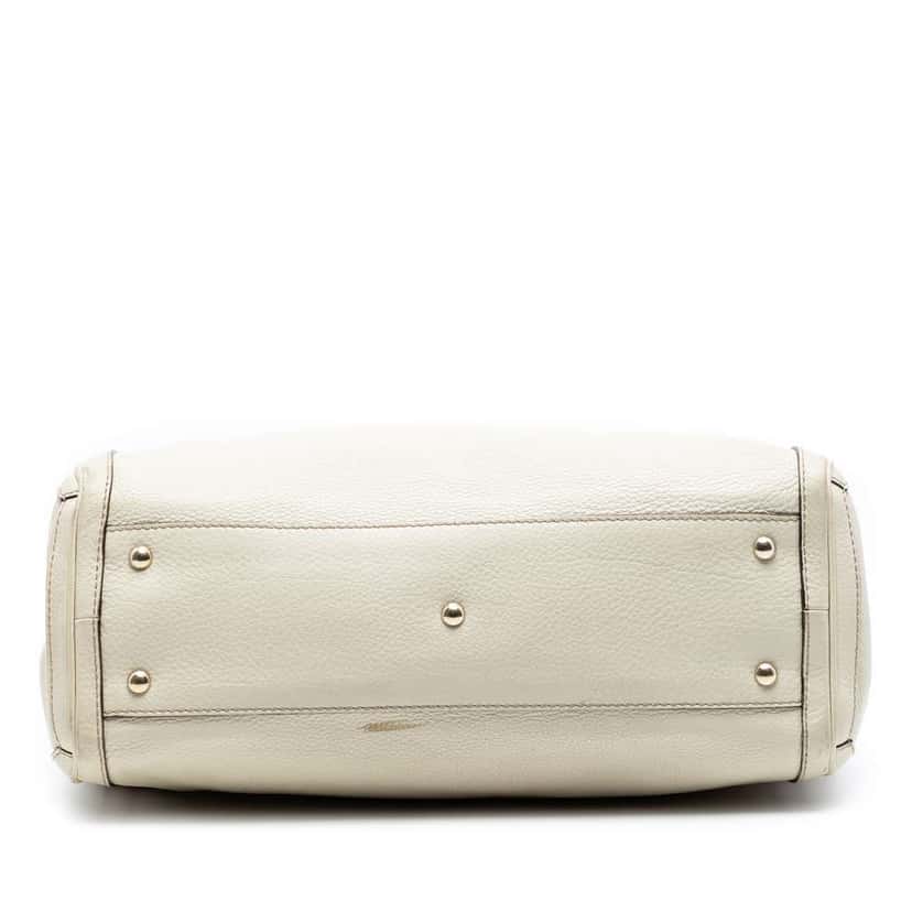 Gucci Medium Leather Bella Tote White Leather Good condition - Inside View