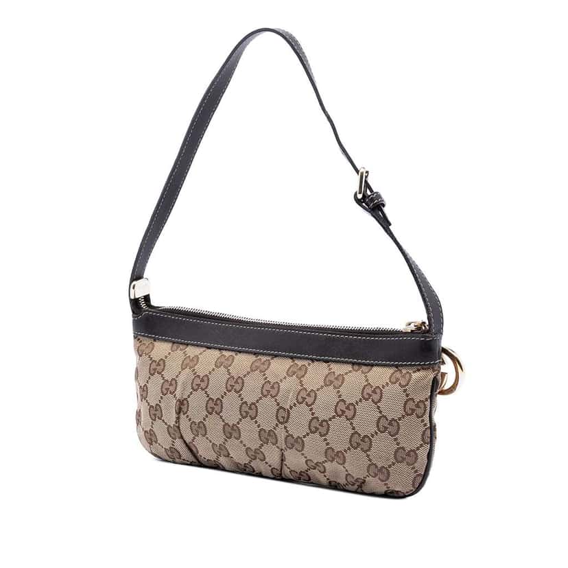 Gucci GG Canvas Interlocking G Shoulder Bag Beige Good condition - Back View
