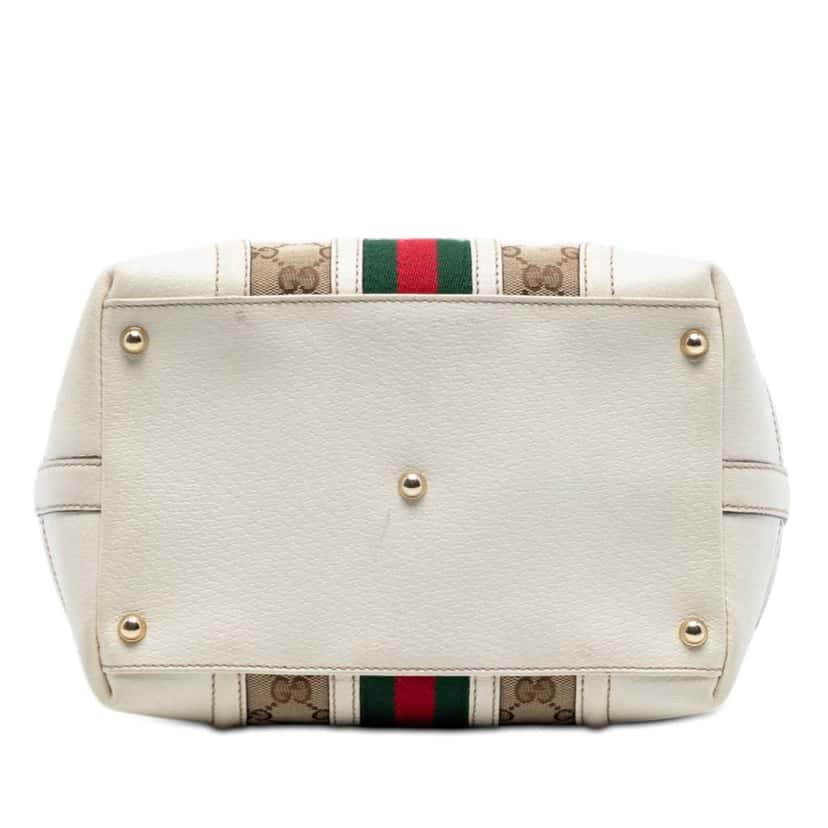Gucci GG Canvas Web Treasure Handbag Beige Good condition - Inside View