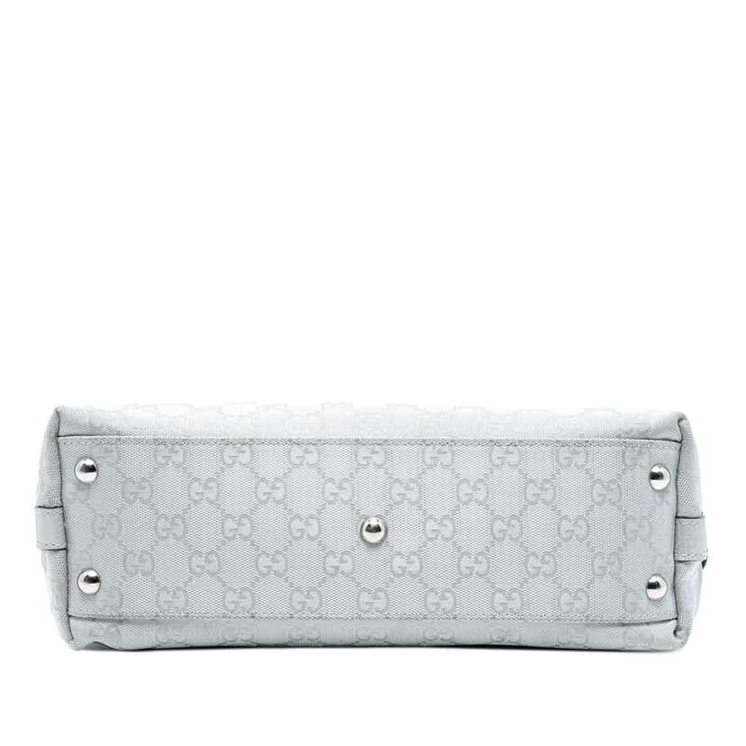 Gucci GG Canvas Handbag Silver Canvas Good condition - Inside View