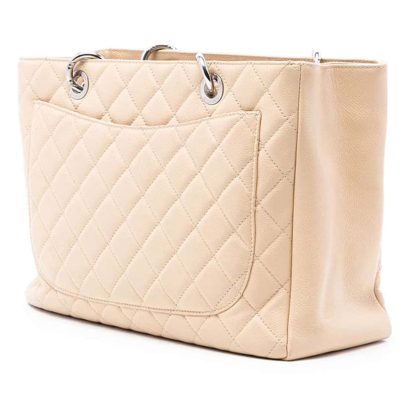 Chanel Caviar Grand Shopping Tote Brown Leather Very good condition - Back View