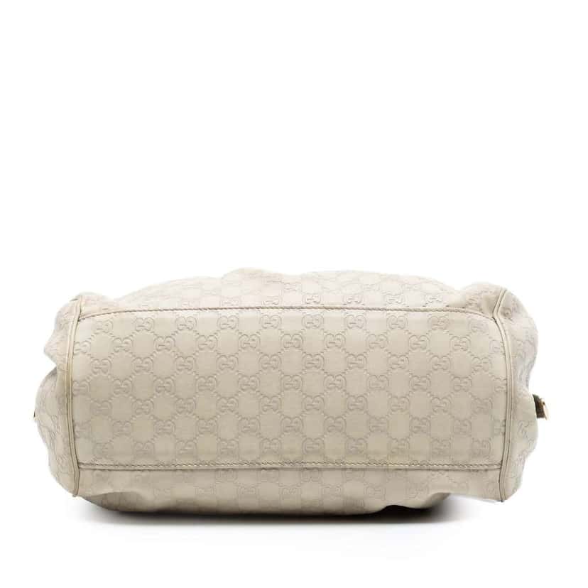 Gucci Guccissima Sukey Satchel White Leather Good condition - Inside View