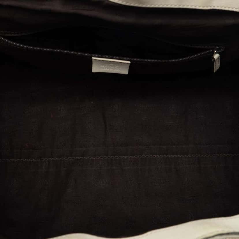 Gucci Guccissima Sukey Satchel White Leather Good condition - Model View