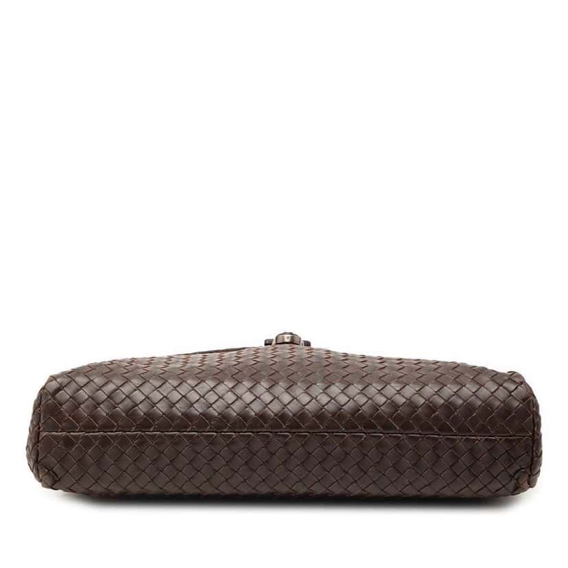Bottega Veneta Nappa Intrecciato Briefcase Brown Leather Good condition - Inside View