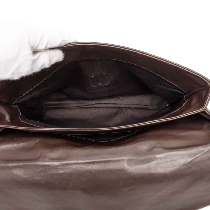 Bottega Veneta Nappa Intrecciato Briefcase Brown Leather Good condition - Model View