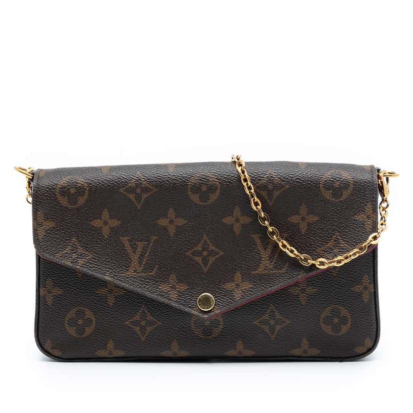 Louis Vuitton Monogram Pochette Felicie Brown Good condition - Front View