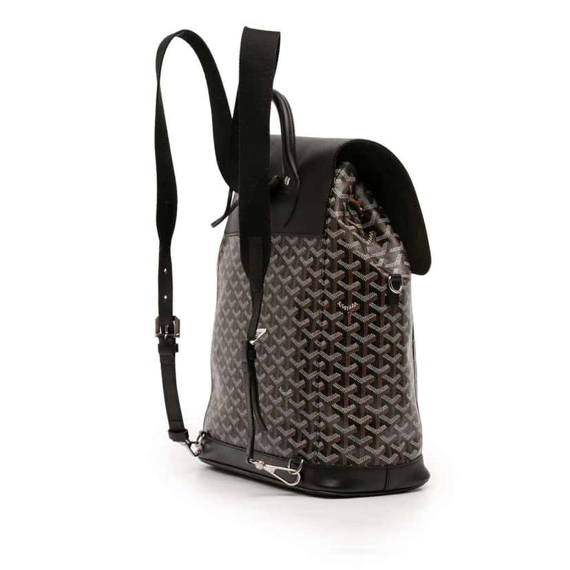 Goyard Goyardine Alpin Backpack MM Black Canvas Good condition - Back View
