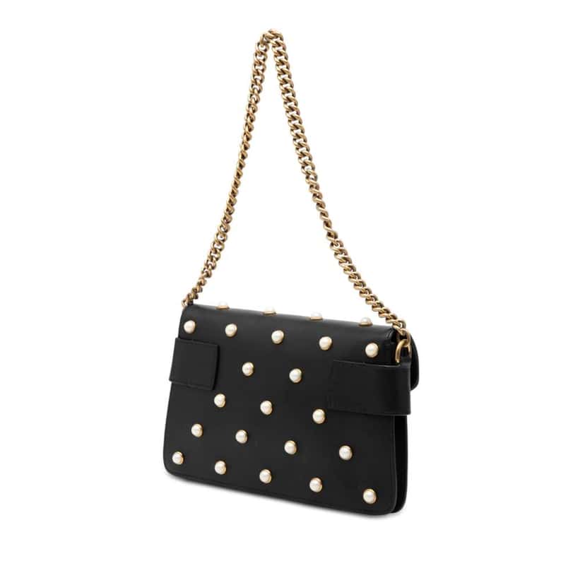 Gucci Mini Queen Margaret Broadway Leather Satchel Black Leather Good condition - Back View