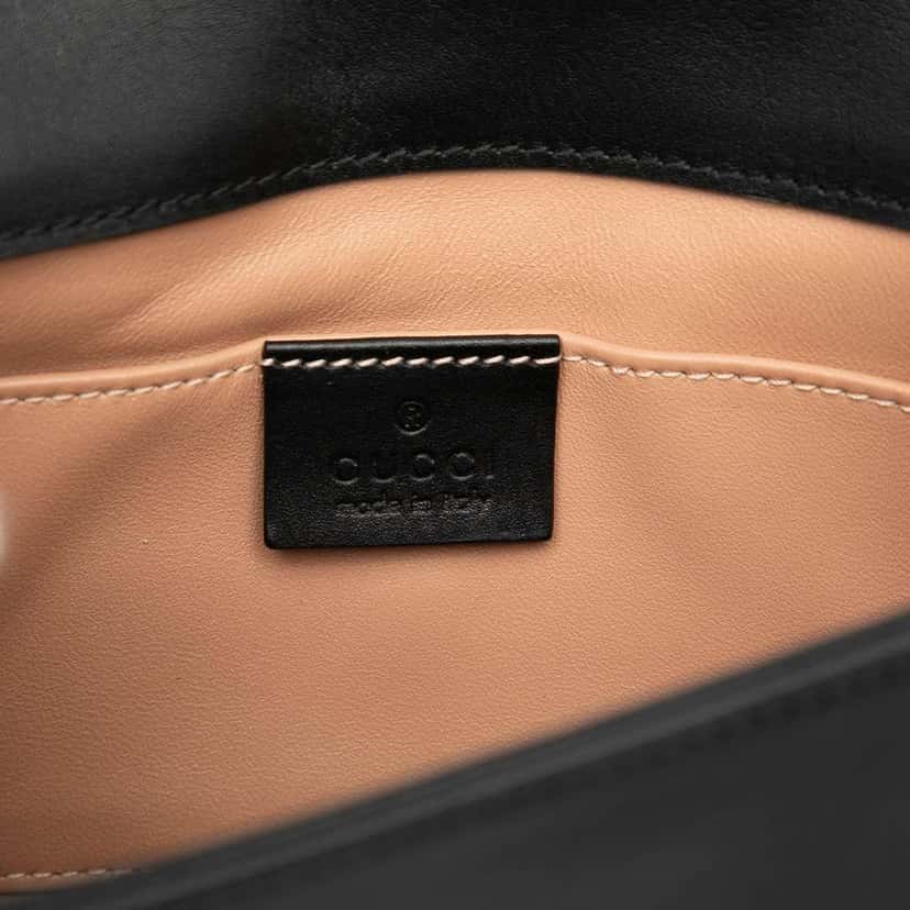 Gucci Mini Queen Margaret Broadway Leather Satchel Black Leather Good condition - Box View