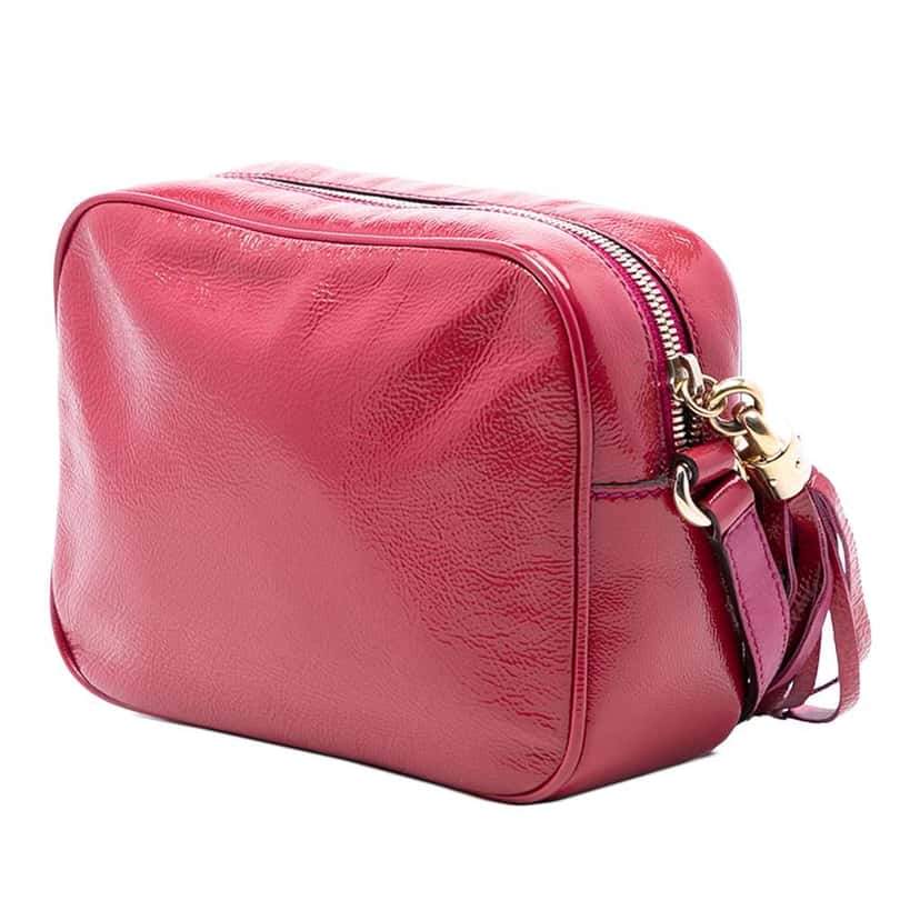 Gucci Patent Soho Disco Crossbody Pink Leather Very good condition - Back View