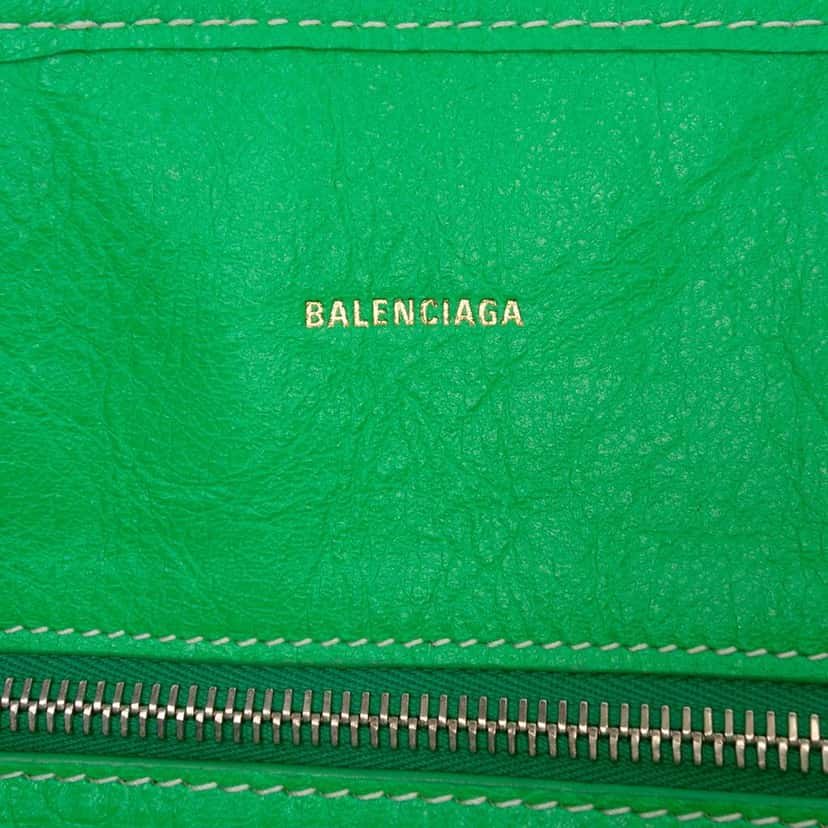 Balenciaga Lambskin Chatelet Carry All Tote XL Green Leather Good condition - Box View
