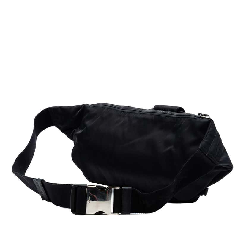 Prada Tessuto Multi Pocket Belt Bag Black Good condition - Back View