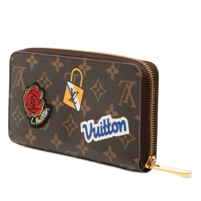 Louis Vuitton Monogram Patches Zippy Long Wallet Brown Good condition - Back View