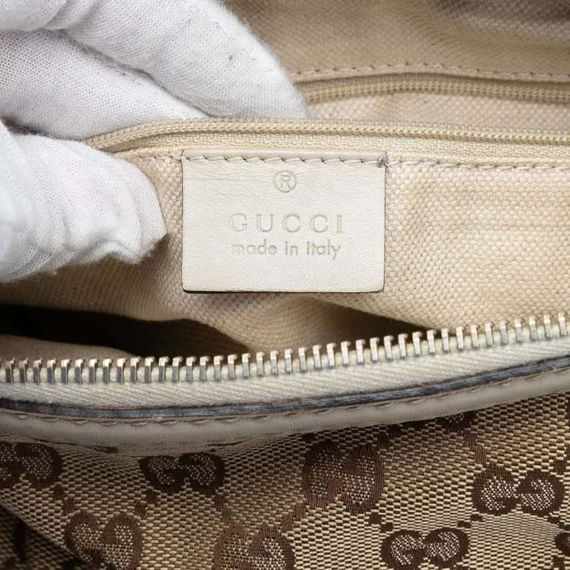 Gucci GG Canvas Sukey Satchel Beige Canvas Good condition - Box View