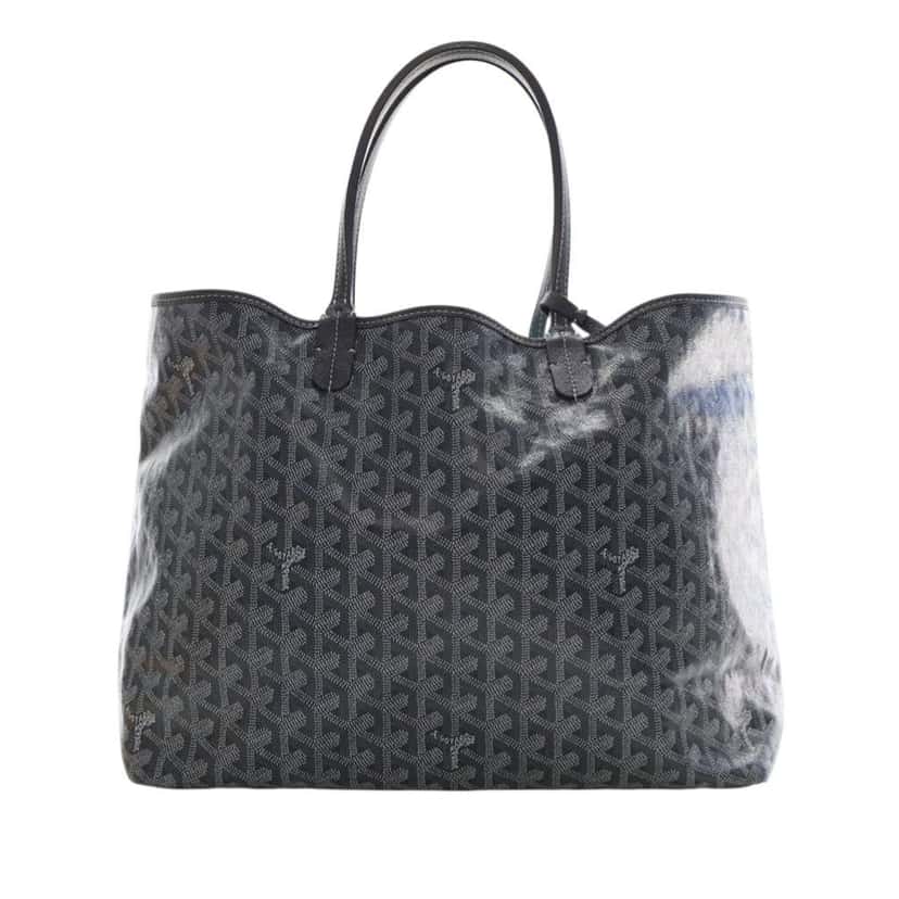 Goyard Goyardine Saint Louis PM Grey Canvas Good condition - Back View