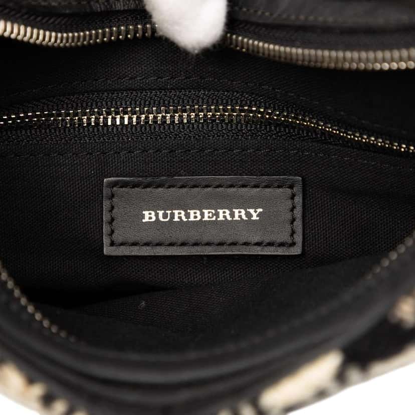 Burberry Super Nova Check Wool Crossbody Beige Wool Good condition - Box View