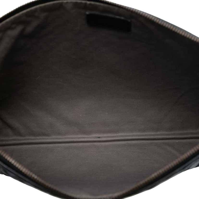 Bottega Veneta Nappa Intrecciato Clutch Black Leather Good condition - Model View