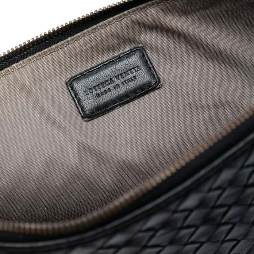 Bottega Veneta Nappa Intrecciato Clutch Black Leather Good condition - Box View