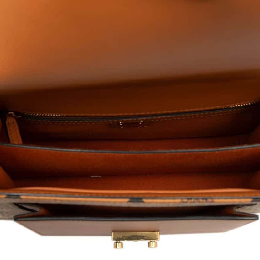 Mcm Medium Visetos Coated Canvas Patricia Pocket Top Handle Bag Brown Canvas Good condition - Model View