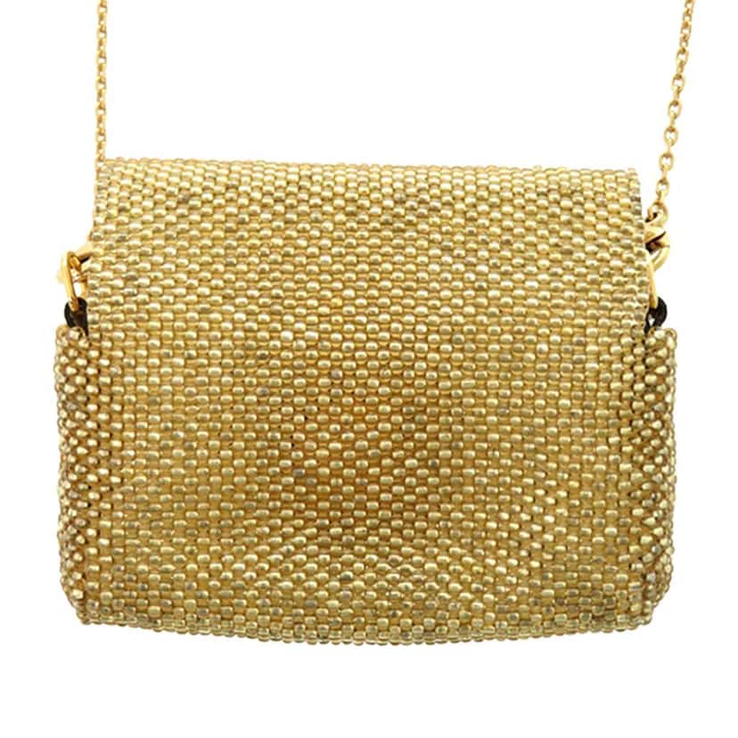 Fendi Pico Beaded Baguette AirPods Case Crossbody Gold Good condition - Inside View