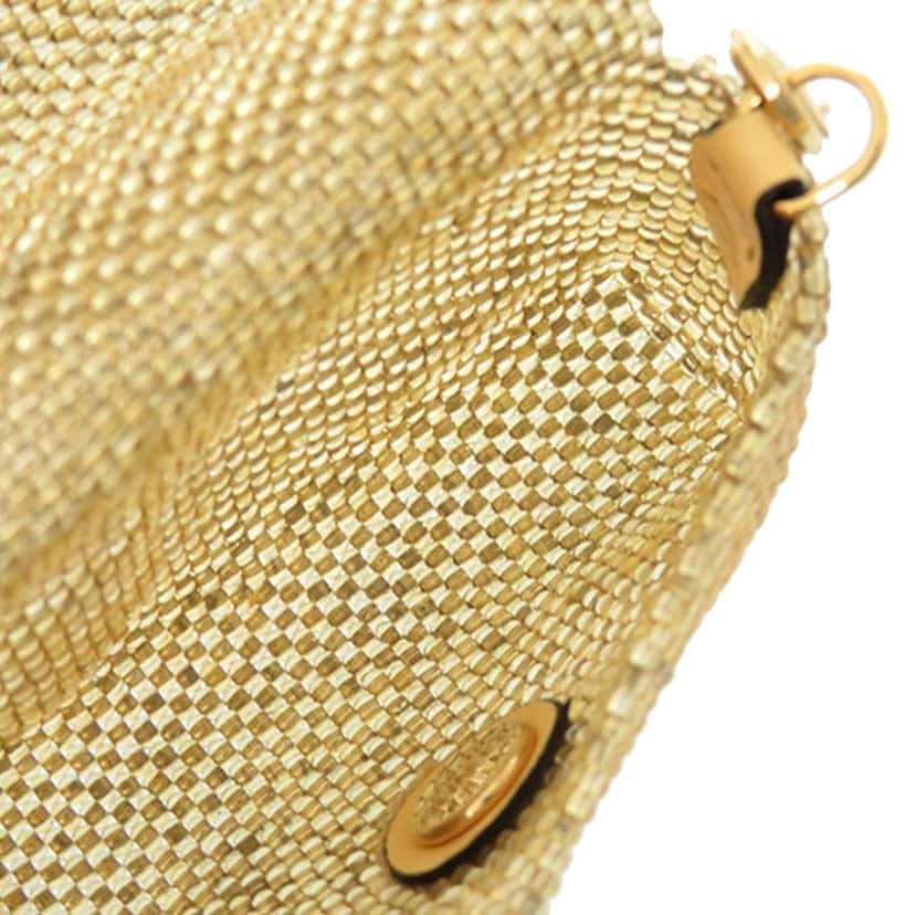 Fendi Pico Beaded Baguette AirPods Case Crossbody Gold Good condition - Box View