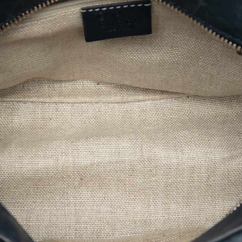 Gucci Small Microguccissima Bree Satchel Blue Leather Good condition - Model View