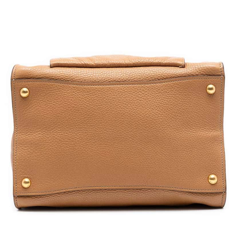 Prada Vitello Daino Front Pocket Open Convertible Tote Beige Leather Good condition - Inside View