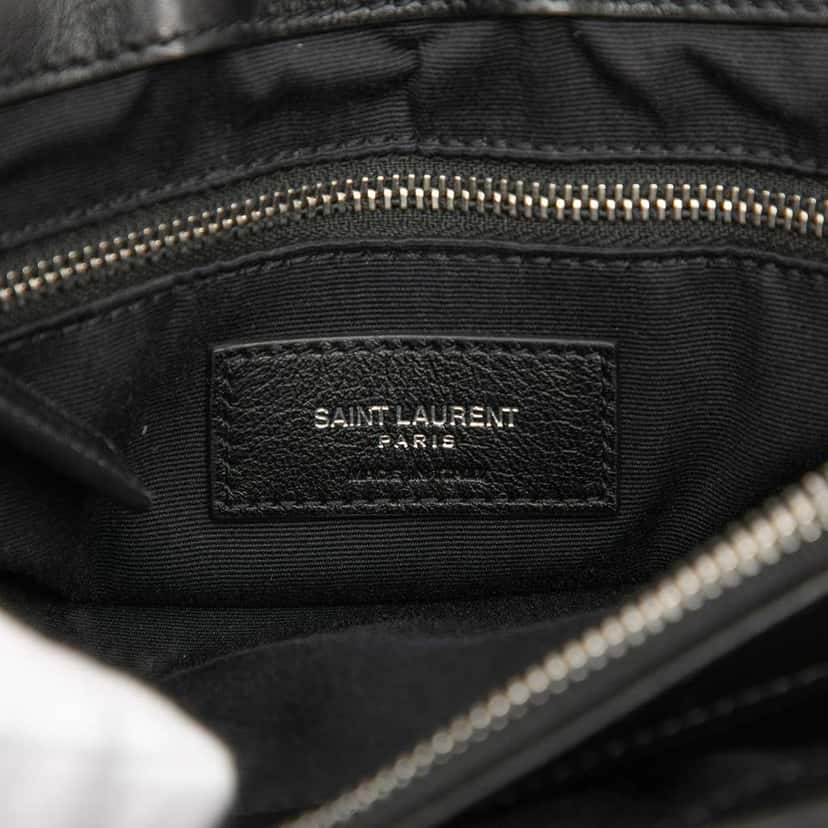 Saint Laurent Medium Matelasse Calfskin Monogram LouLou Shoulder Bag Black Leather Good condition - Box View