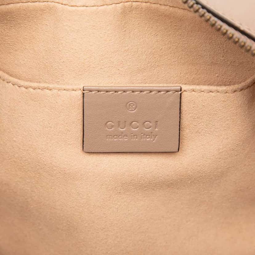 Gucci Small GG Marmont Matelasse Leather Crossbody Brown Leather Good condition - Box View