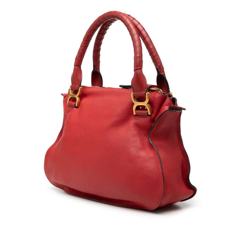 Chloé Medium Leather Marcie Satchel Red Leather Good condition - Back View