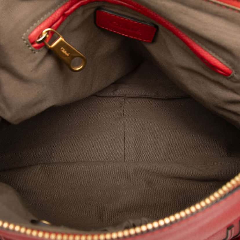 Chloé Medium Leather Marcie Satchel Red Leather Good condition - Model View