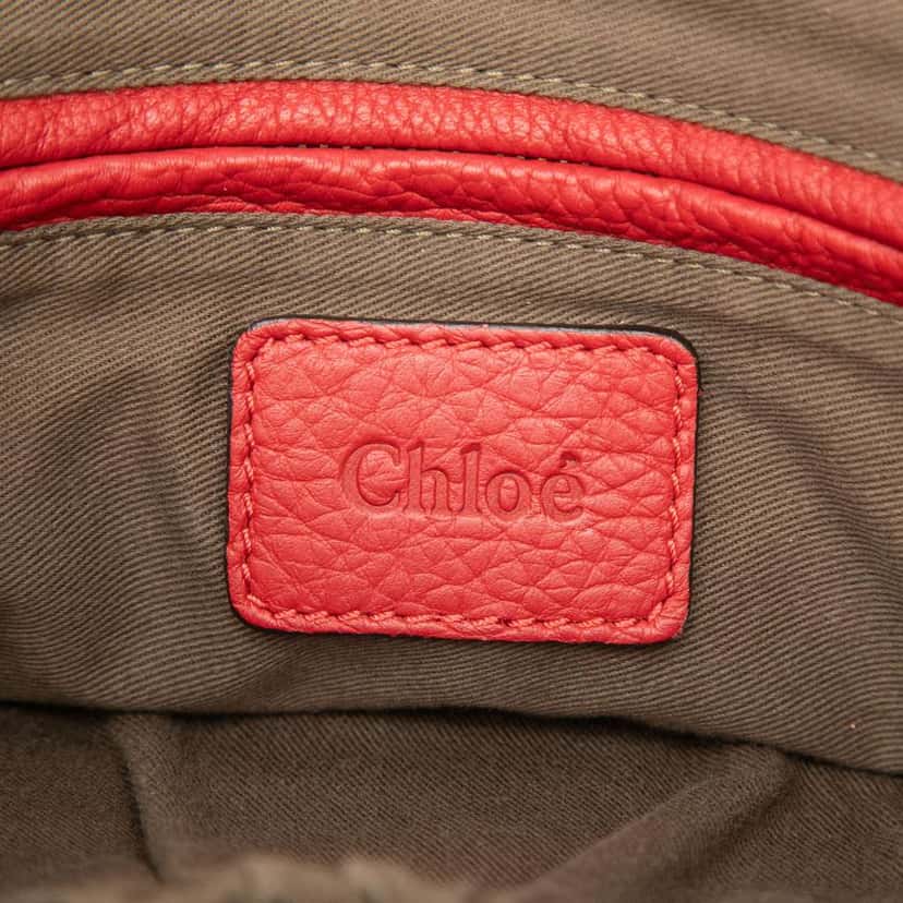 Chloé Medium Leather Marcie Satchel Red Leather Good condition - Box View